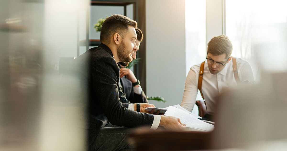 men meeting in customer journey